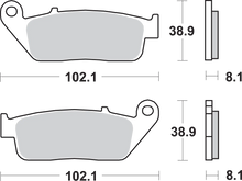 Load image into Gallery viewer, SBS HF Brake Pads - Back View