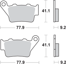 Load image into Gallery viewer, SBS HF Brake Pads - Side View
