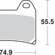 Load image into Gallery viewer, SBS HF Brake Pads - Side View