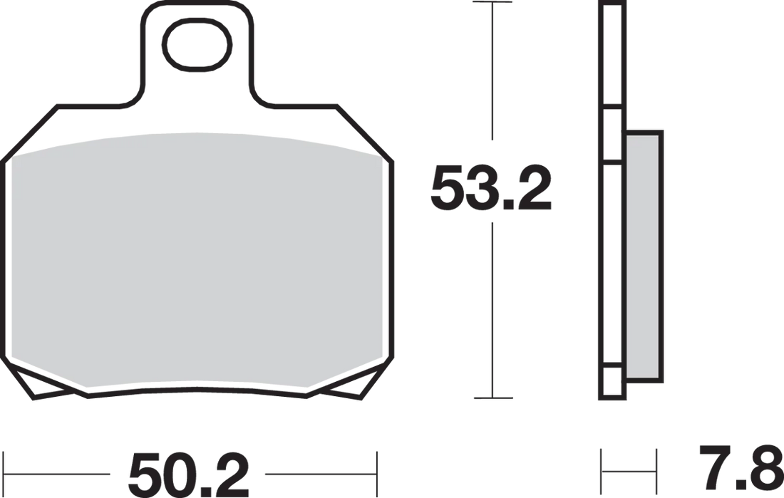 SBS HF Brake Pads - Side View