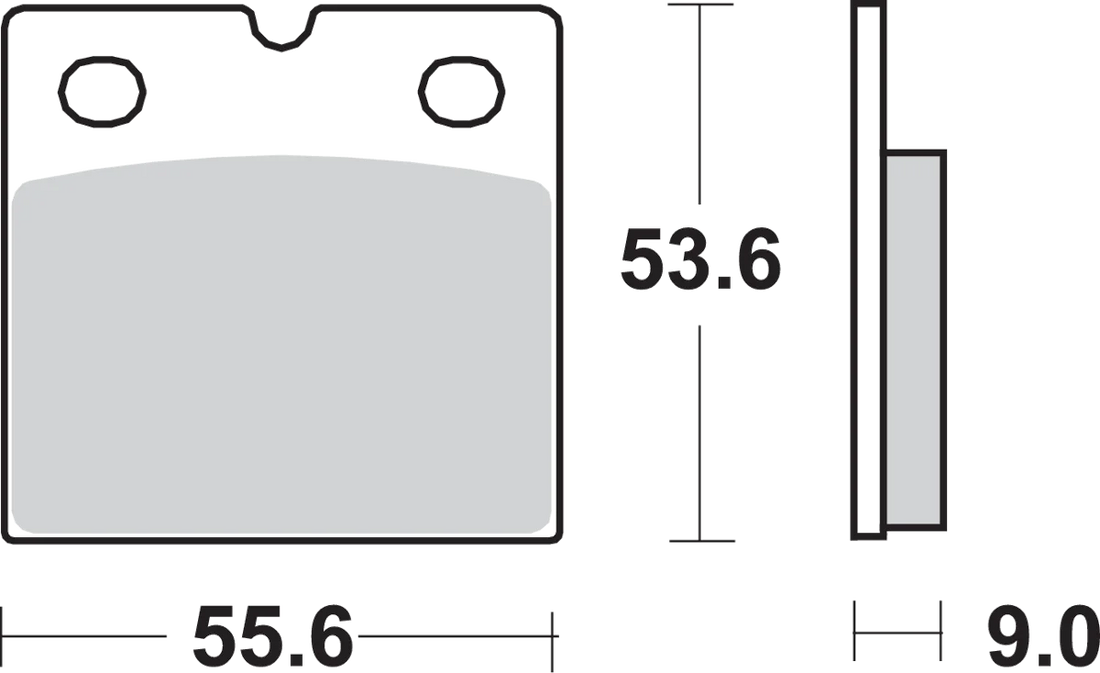 SBS HF Brake Pads - BMW R65/80 - Side View