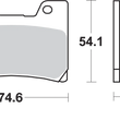 Load image into Gallery viewer, SBS HF Brake Pads - FZR 1000 - Side View
