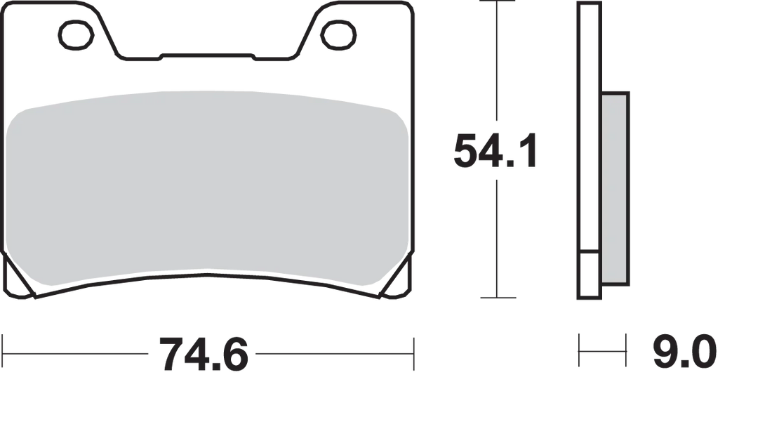 SBS HF Brake Pads - FZR 1000 - Side View