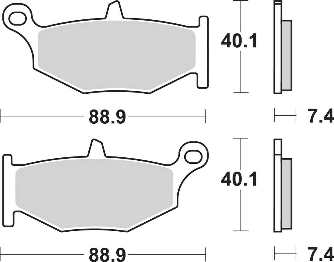 SBS HF Brake Pads - GSX 1300 - Side View