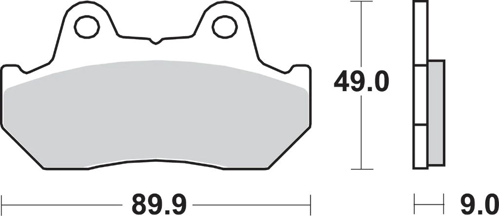 SBS HF Brake Pads - Honda - Side View