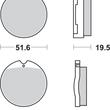 Load image into Gallery viewer, SBS HF Brake Pads - Honda CB - Side View