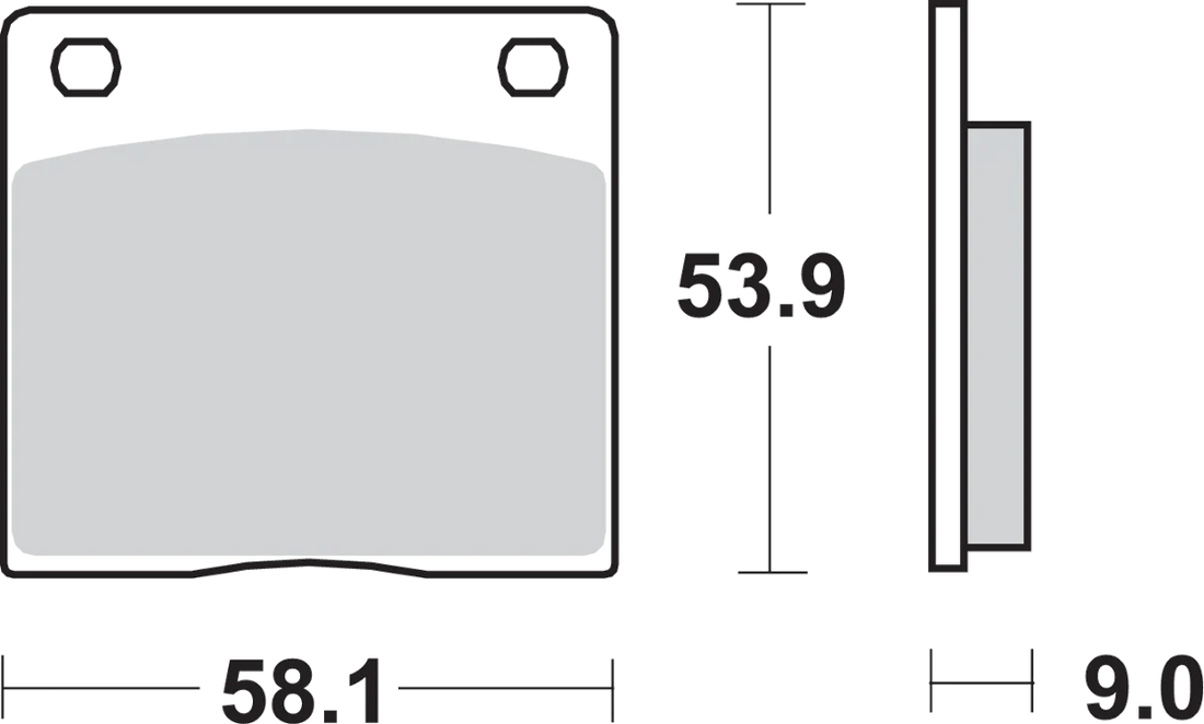 SBS HF Brake Pads - Kawasaki/Suzuki - Side View