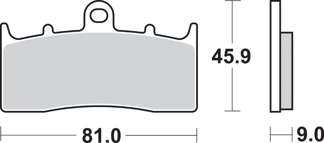 SBS HS Brake Pads - BMW - 778HS - Side View