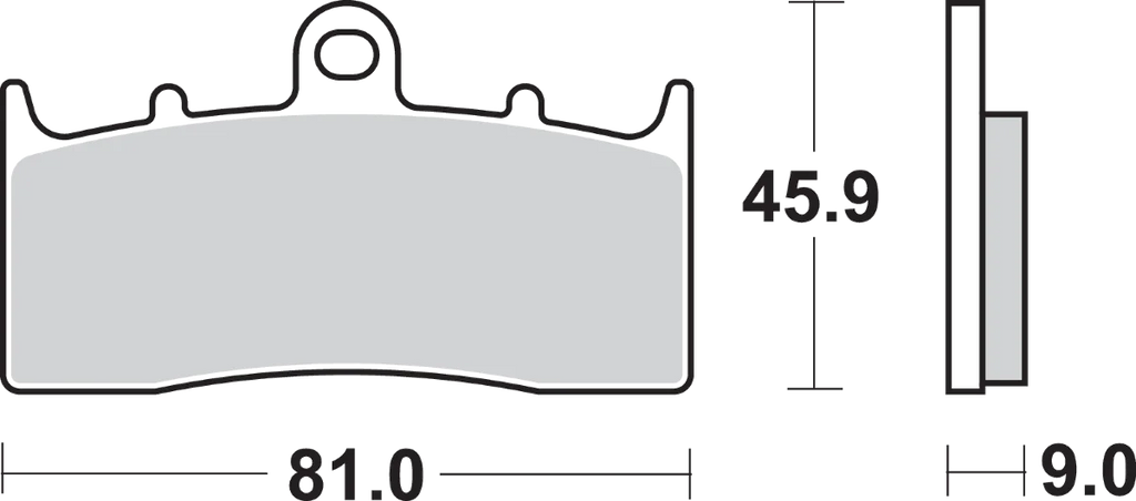 SBS HS Brake Pads - BMW - 778HS - Side View