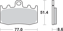 Load image into Gallery viewer, SBS HS Brake Pads - BMW - 796HS - Side View