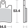 Load image into Gallery viewer, SBS HS Brake Pads - FJR 1300 - 740HS - Side View
