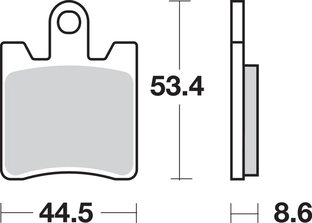 SBS HS Brake Pads - FJR 1300 - 740HS - Side View