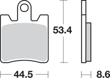 Load image into Gallery viewer, SBS HS Brake Pads - FJR 1300 - 740HS - Side View