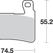Load image into Gallery viewer, SBS HS Brake Pads - Honda - 734HS - Side View