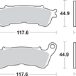 Load image into Gallery viewer, SBS HS Brake Pads - Honda - 828HS - Side View