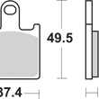 Load image into Gallery viewer, SBS HS Brake Pads - Kawasaki - 838HS - Side View
