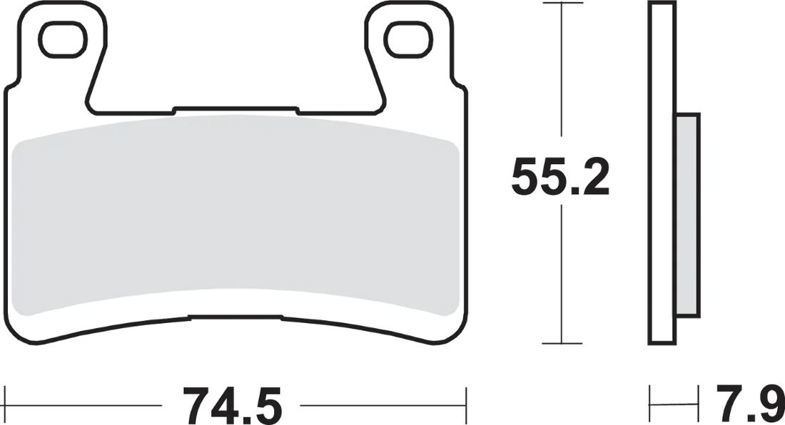 SBS HS Brake Pads - Kawsasaki - 894HS - Side View