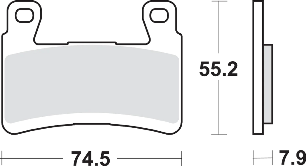SBS HS Brake Pads - Kawsasaki - 894HS - Side View