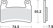 Load image into Gallery viewer, SBS HS Brake Pads - Kawsasaki - 894HS - Side View