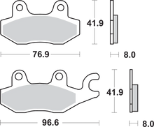 Load image into Gallery viewer, SBS HS Brake Pads - Ninja - 638HS - Side View