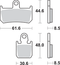 Load image into Gallery viewer, SBS HS Brake Pads - Yamaha - 839HS - Side View