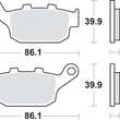 Load image into Gallery viewer, SBS LS Brake Pads - 881LS - Back View