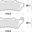 Load image into Gallery viewer, SBS LS Brake Pads - GL 1800 - 880LS - Side View
