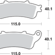 Load image into Gallery viewer, SBS LS Brake Pads - Honda - 736LS - Side View