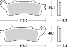Load image into Gallery viewer, SBS LS Brake Pads - Honda - 736LS - Side View