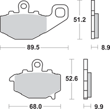 Load image into Gallery viewer, SBS LS Brake Pads - Kawasaki - 687LS - Side View
