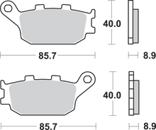 Load image into Gallery viewer, SBS LS Brake Pads - Kawasaki/Suzuki - 657LS - Back View