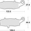 Load image into Gallery viewer, SBS LS Brake Pads - Kawasaki/Suzuki - 886LS - Side View