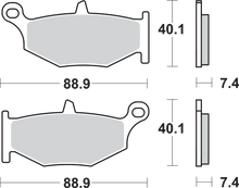 Load image into Gallery viewer, SBS LS Brake Pads - Suzuki - 833LS - Side View