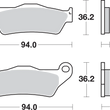 Load image into Gallery viewer, SBS LS Brake Pads - Yamaha - 742LS - Side View
