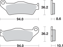 Load image into Gallery viewer, SBS LS Brake Pads - Yamaha - 742LS - Side View