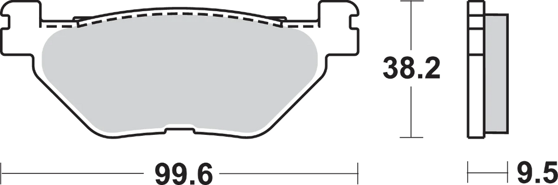 SBS LS Brake Pads - Yamaha - 769LS - Side View