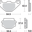 Load image into Gallery viewer, SBS Off-Road Sintered Brake Pads - Side View