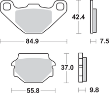 Load image into Gallery viewer, SBS Off-Road Sintered Brake Pads - Side View
