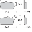 Load image into Gallery viewer, SBS Off-Road Sintered Brake Pads - Side View