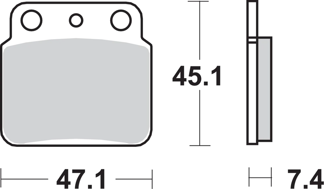 SBS Off-Road Sintered Brake Pads - Side View