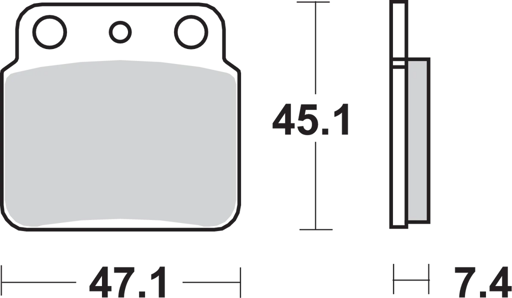 SBS Off-Road Sintered Brake Pads - Side View