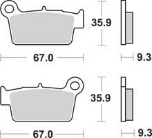 Load image into Gallery viewer, SBS Off-Road Sintered Brake Pads - Side View