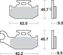 Load image into Gallery viewer, SBS Off-Road Sintered Brake Pads - Side View