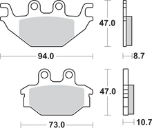 Load image into Gallery viewer, SBS Off-Road Sintered Brake Pads - Side View