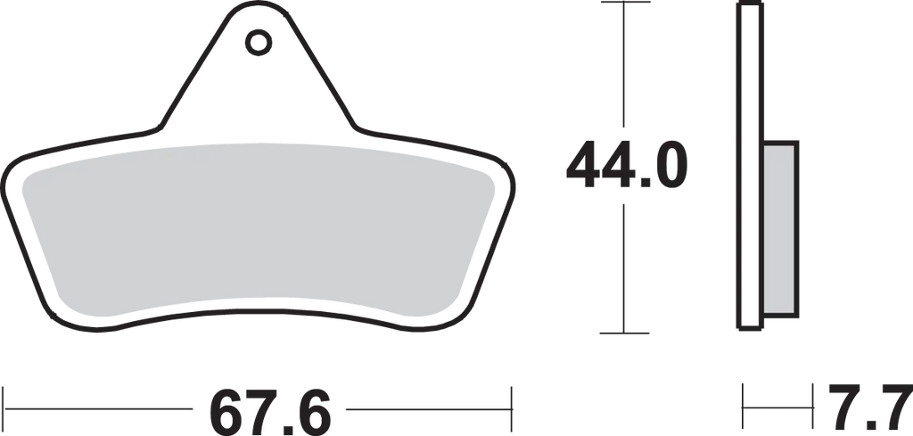 SBS Off-Road Sintered Brake Pads - Arctic Cat - Side View