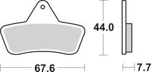 Load image into Gallery viewer, SBS Off-Road Sintered Brake Pads - Arctic Cat - Side View
