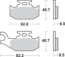 Load image into Gallery viewer, SBS Off-Road Sintered Brake Pads - Can-Am - Side View