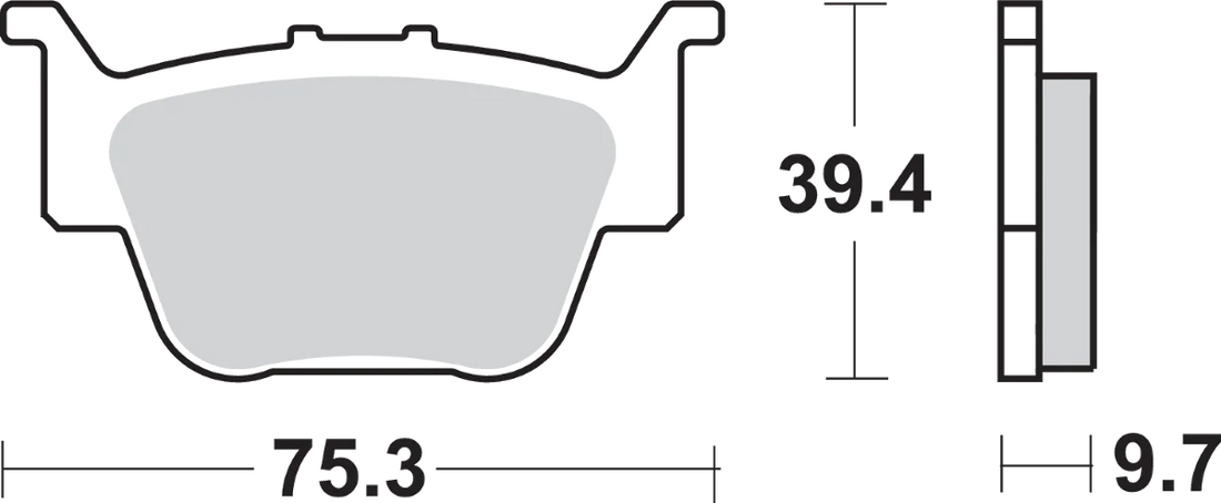 SBS Off-Road Sintered Brake Pads - Honda - Side View