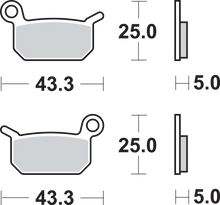 Load image into Gallery viewer, SBS Off-Road Sintered Brake Pads - KTM 50 - Side View