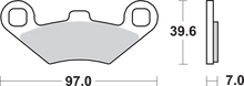 Load image into Gallery viewer, SBS Off-Road Sintered Brake Pads - Polaris - Side View
